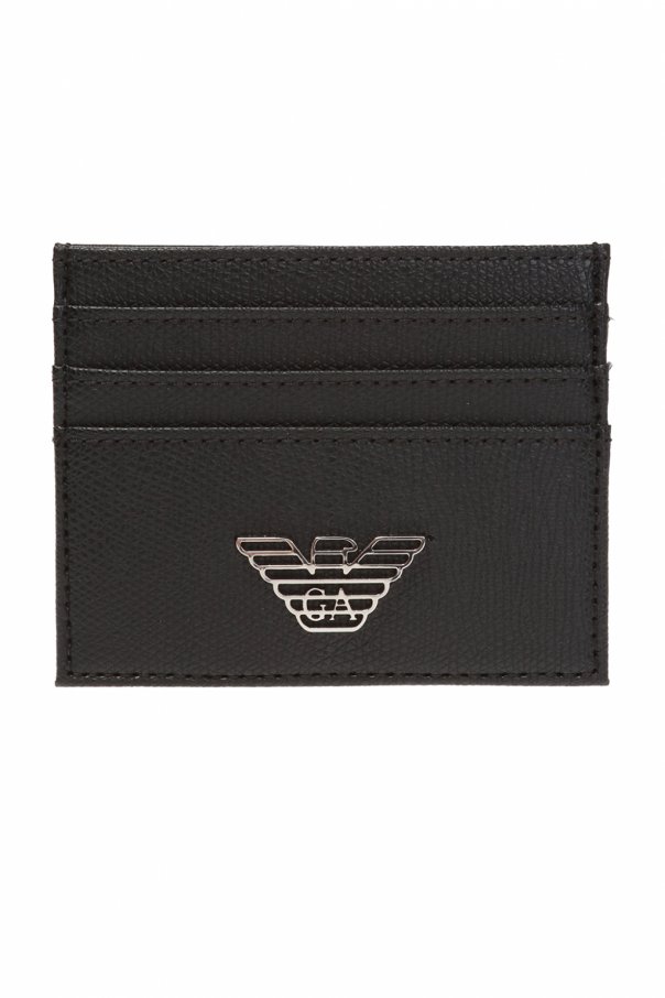 Black Card case with metal logo Emporio Armani Vitkac GB